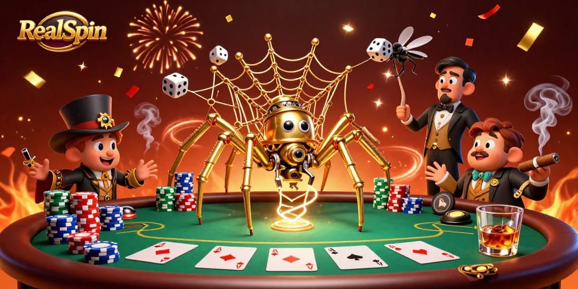 Speel spannende spellen bij RealSpin met een rijke 3D-gamingervaring vol actie.