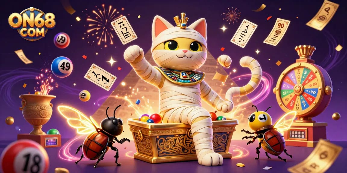 Experience the thrills of gaming with ON68 COM's vibrant and dynamic casino scene bursting with action and excitement.