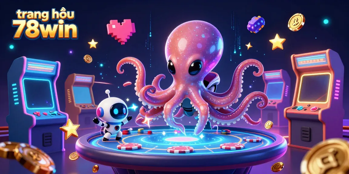 Play at trang chủ 78win with an octopus dealer, exciting poker action, and glowing casino gadgets.