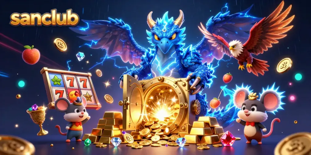 Engage with the thrilling world of sanclub slots featuring dragons and gold in vibrant 3D creation.