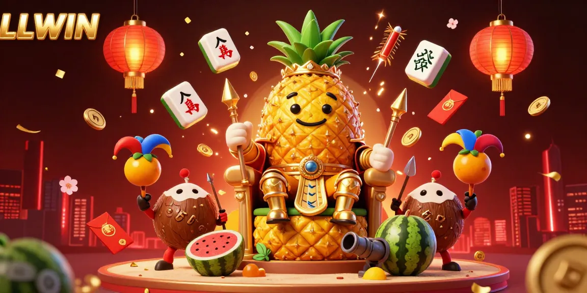 Experience thrilling casino adventures with LLWIN in this dynamic 3D illustration featuring vibrant gaming elements.