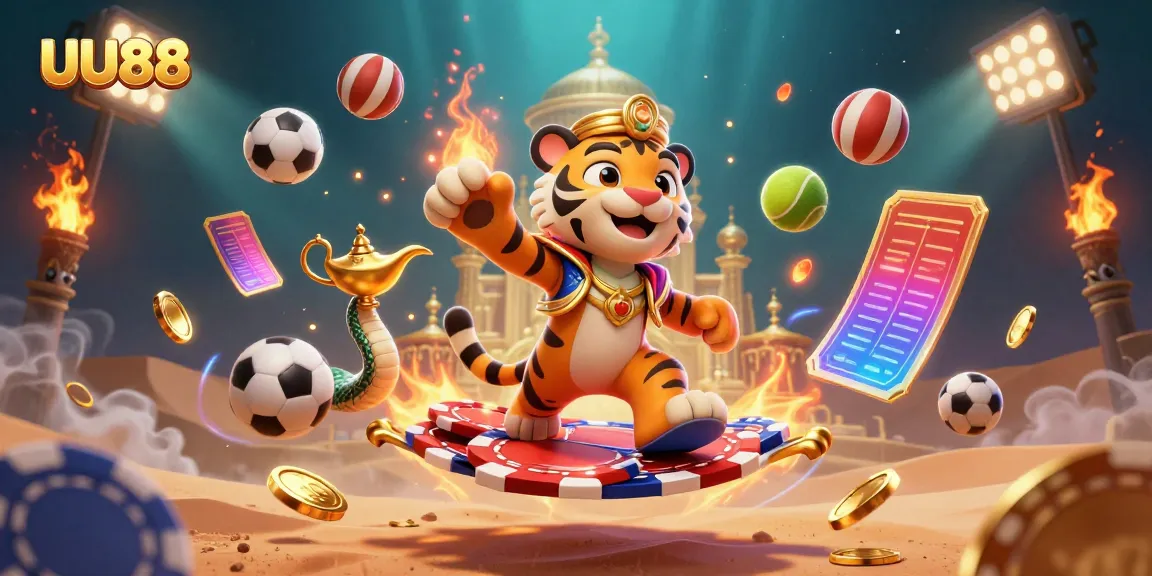 Experience thrilling moments with UU88's vibrant casino scene featuring dynamic sports elements.