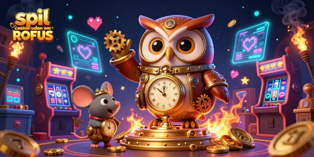 Spin and win at spil casino uden om ROFUS with vibrant 3D gaming visuals and exciting characters.