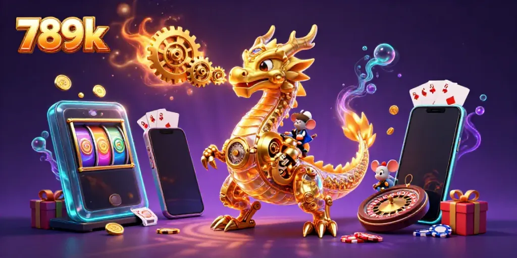 Experience the thrilling gaming spectacle with 789k's whimsical dragon and colorful slot games.