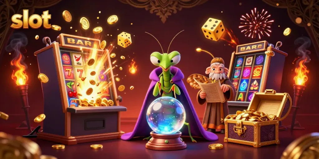 Spin the slot machines for jackpots with lively characters and mystical elements.
