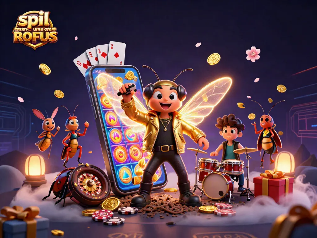 Play slots at spil casino uden om ROFUS with vibrant animated characters and captivating game elements.