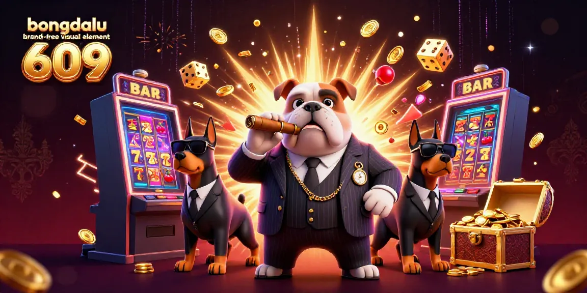 Experience the excitement of gambling with the Bongdalu logo 609 in a vibrant 3D casino illustration.