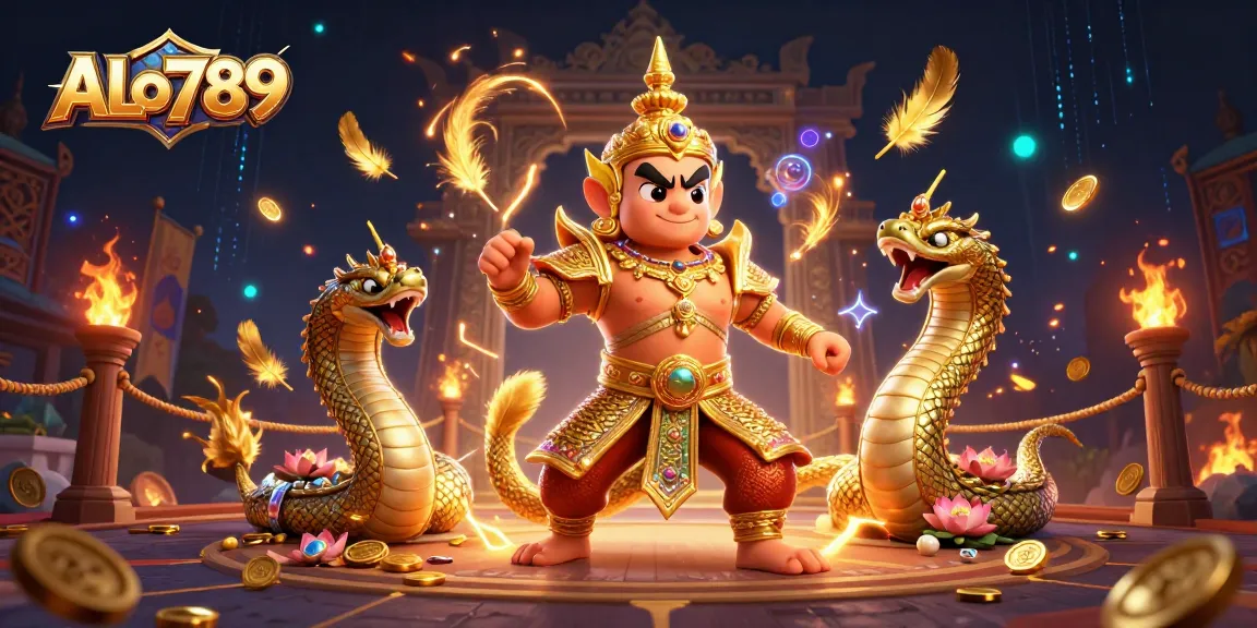 Engage with ALo789 in an electrifying cockfighting arena filled with golden coins and vibrant action.