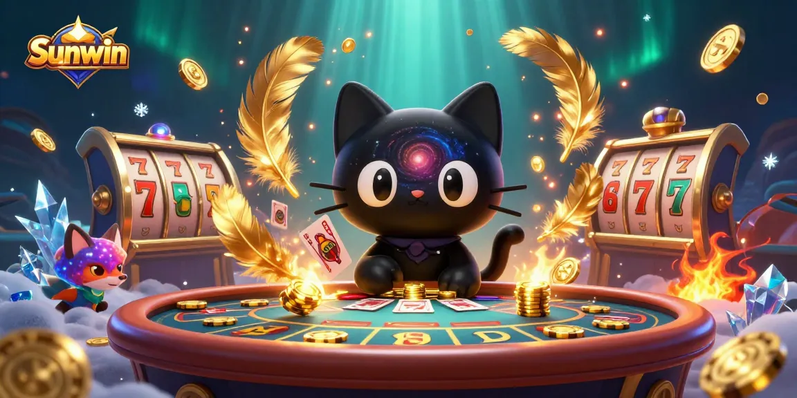 Experience vibrant slots action with Sunwin in this dynamic cosmic casino scene.